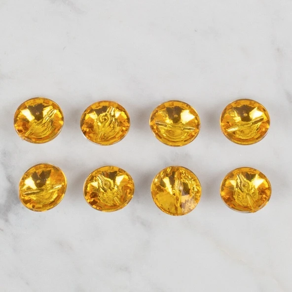 Loren Crafts hardal sarısı 8 li düğme - 206 - Resim 2