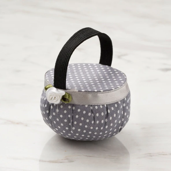 Loren Kola Takılabilir Gri beyaz İğnedanlık - Resim 2