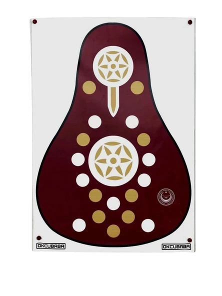 OKCUBABA Vinil Geleneksel Okçuluk Hedef Yüzü  80x115 cm Koyu Kahve - 2