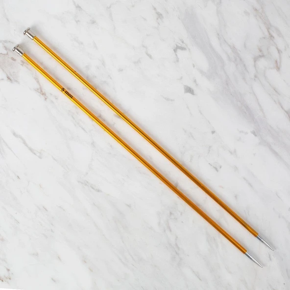 Loren Rythm 5mm Sarı Renkli Metal Örgü Şişi ürün görseli