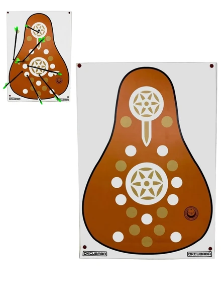 OKCUBABA Vinil Geleneksel Okçuluk Hedef Yüzü 80x115 cm Açık Kahve