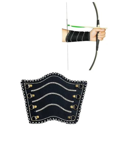 Okçubaba Kolçak Kol Koruma Siyah – Okçuluk Sporu İçin Ayarlanabilir Kol Kalkanı ürün görseli