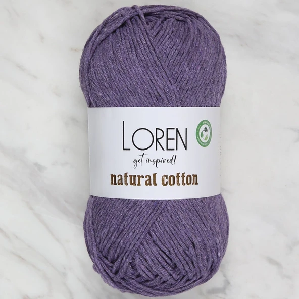 Loren Natural Cotton Mor El Örgü İpi - R093 ürün görseli