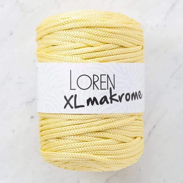 Loren XL Makrome Sarı El Örgü İpi - R039 - 33704 ürün görseli