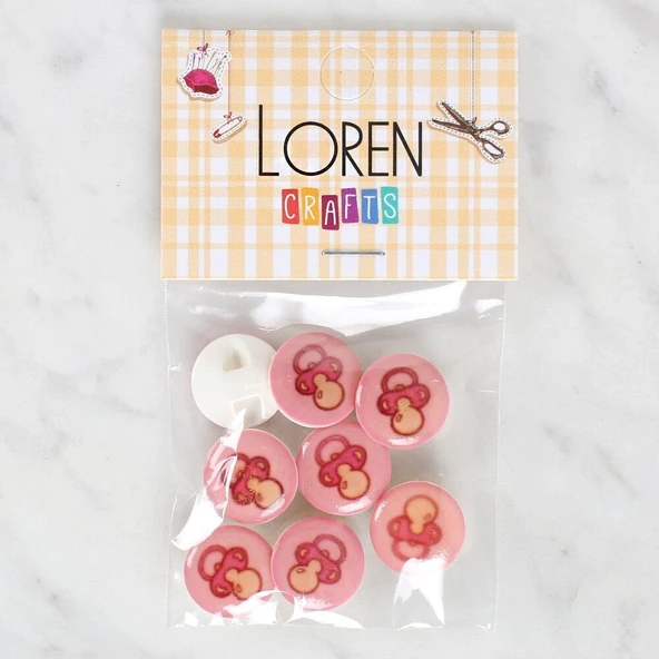 Loren Crafts 8'li Emzik Düğme - 1007 ürün görseli