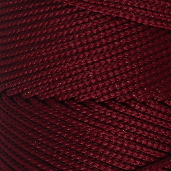 Loren Polyester Soft Macrame Bordo El Örgü İpi - LM039 - 34444 - Resim 2