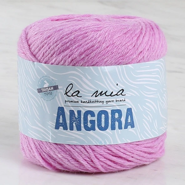 La Mia Angora 50gr Pembe El Örgü İpi - L107 - 33800 ürün görseli