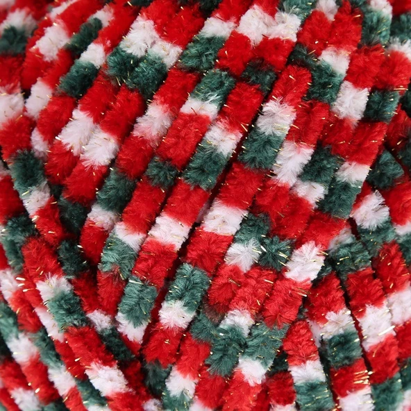 La Mia Mellow Christmas Altın Simli El Örgü İpi - - Resim 2