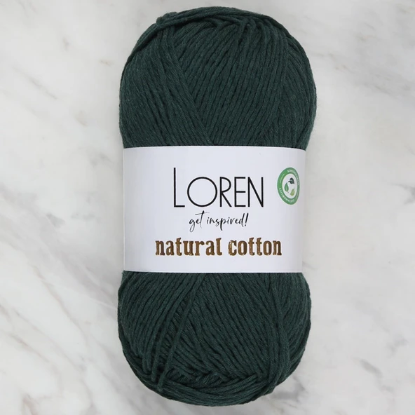 Loren Natural Cotton Yeşil El Örgü İpi - R073 ürün görseli