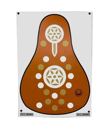 OKCUBABA Vinil Geleneksel Okçuluk Hedef Yüzü 80x115 cm Açık Kahve - 2