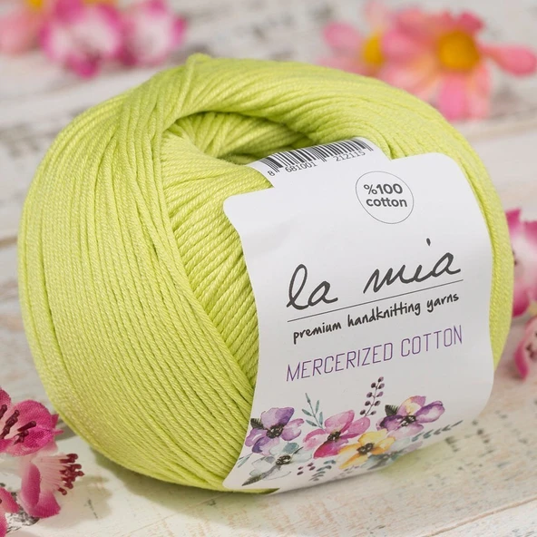 La Mia Mercerized Cotton Yeşil El Örgü İpi - 150 - 33587 ürün görseli