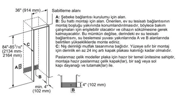 Siemens CI36TP02 Ankastre Kombi No Frost Buzdolabı - Resim 2