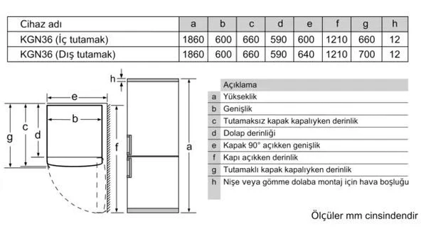 Siemens KG36NNLE0N No Frost Buzdolabı Gri - Resim 6
