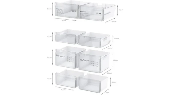 Bosch KFN96VPEA Buzdolabı Gardırop Tipi No Frost - Resim 12