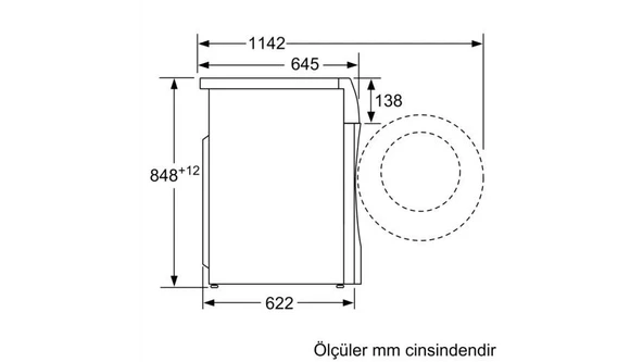 Siemens WN54C2A0TR 1400 Devir 10.5 kg / 6 kg Kurutmalı Çamaşır Makinesi - Resim 7