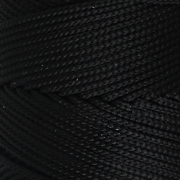 Loren Polyester Soft Macrame Siyah El Örgü İpi - LM040 - 34445 - Resim 2