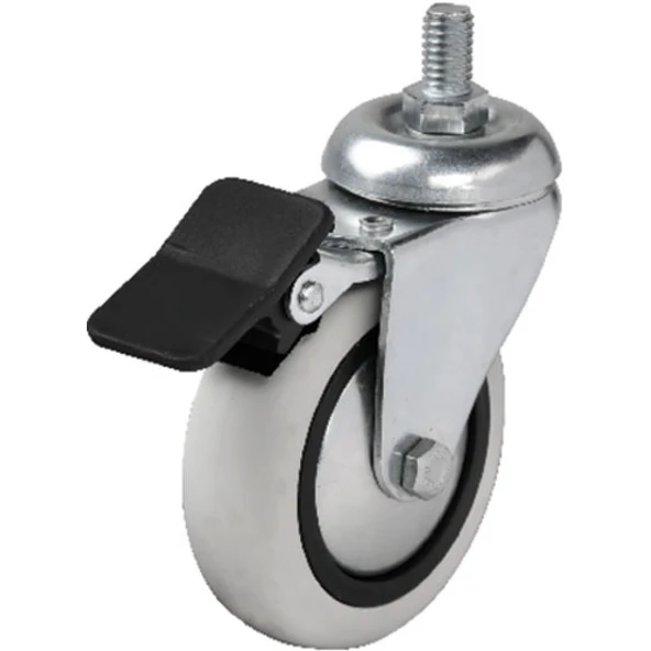 Hts 354 - 75x25 mm PVC Makaralı Vidalı Frenli Teker 4 Adet - 1