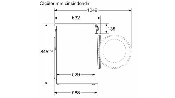 Profilo CGA244ZRTR Çamaşır Makinesi 9 kg 1400 Devir - Resim 4