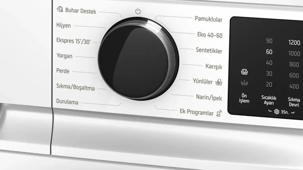 Profilo CGK252Z0TR Çamaşır Makinesi 10 kg 1200 Devir Beyaz - Resim 3