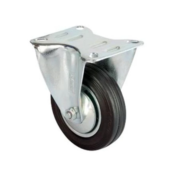 Servis Tekeri - Tablalı Siyah Sabit - Çap 150 mm - 1