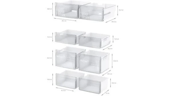 Siemens KF96NVPEA Buzdolabı No Frost İnox Gardırop Tipi - Resim 9