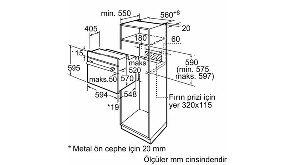 Siemens HB514FBH2T Fırın Ankastre Antrasit - Resim 8