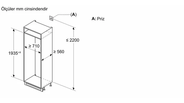 Siemens KB96NADD0 Buzdolabı Ankastre Alttan Donduruculu No Frost - Resim 10