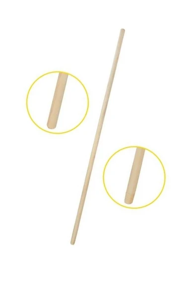 Gürgen Ağaç Vidalı Süpürge Sapı 150 cm | Ergonomik, Dayanıklı ve Çok Amaçlı Temizlik Sapı - 2