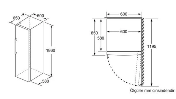 Siemens GS29NVWE0N Derin Dondurucu No Frost 6 Çekmeceli Beyaz - Resim 6