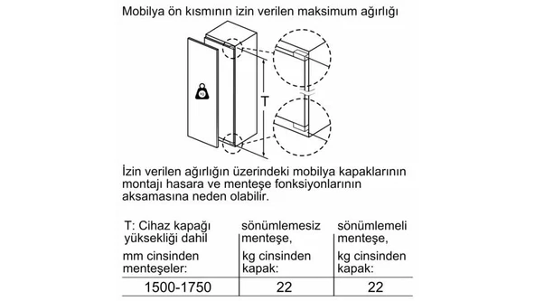 Bosch KIL82ADE0 Buzdolabı Ankastre Tek Kapılı - Resim 2