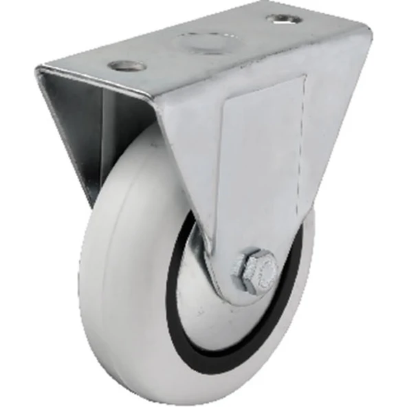 Hts 355 - 75x25 mm PVC Makaralı Sabit Teker 4 Adet