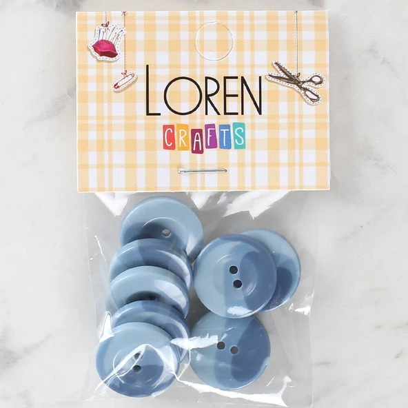 Loren Crafts 8'li Düğme Mavi - 1132 ürün görseli