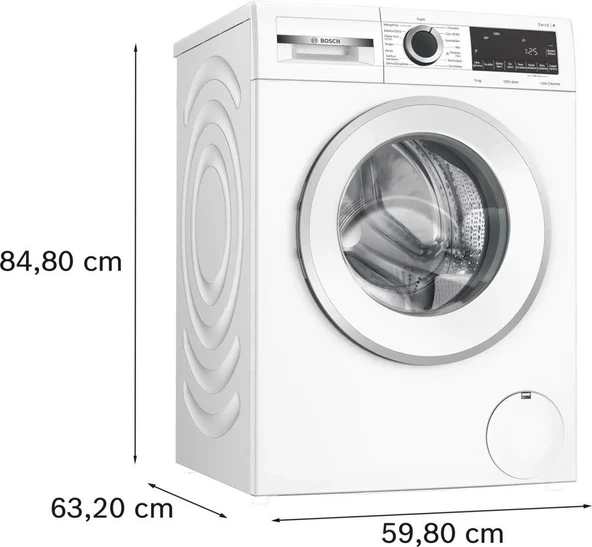 Bosch WGA242X3TR Çamaşır Makinesi 9 kg 1200 Devir Beyaz - Resim 6