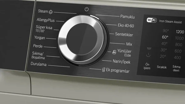 Bosch WGK252ZXTR Çamaşır Makinesi 10 kg 1200 Devir Gümüş - Resim 3