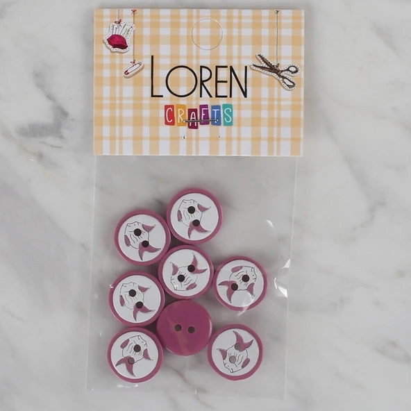 Loren Crafts vişne çürüğü 8 li balık düğme - 572 ürün görseli
