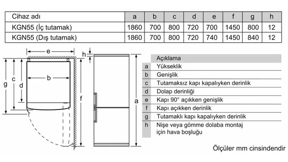 Siemens KG55NVIE0N Buzdolabı No Frost Inox - Resim 7