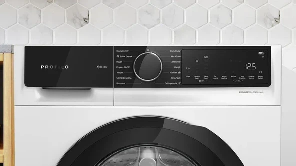 Profilo CGK264F0TR Çamaşır Makinesi 11 kg 1400 Devir Beyaz - Resim 2