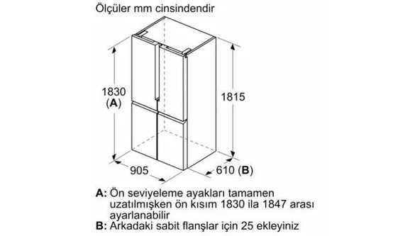 Siemens KF96NAXEA Buzdolabı No Frost İnox Gardırop Tipi - Resim 9