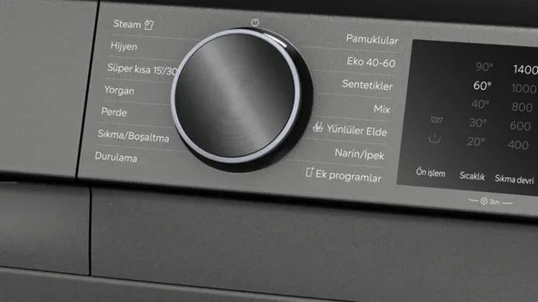 Siemens WG64K2ZRTR Çamaşır Makinesi 11 kg 1400 Devir Antrasit - Resim 3