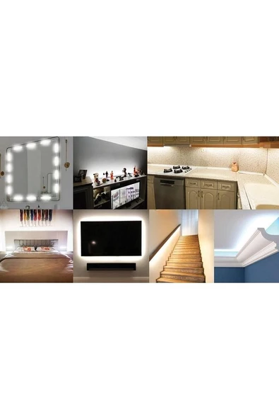 Led Pratik Su Geçirmez Işık Zinciri 4.5 Mt Doğal Beyaz Işık - 7