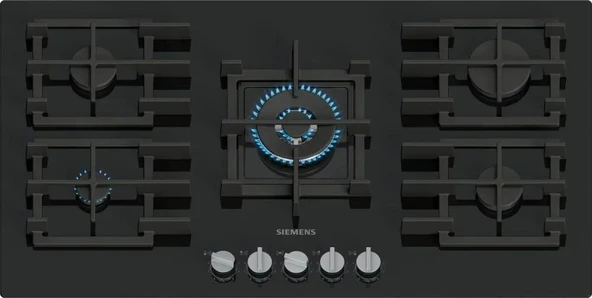 Siemens EP9A6QI40 Ocak Ankastre Gazlı Sert Cam Siyah ürün görseli