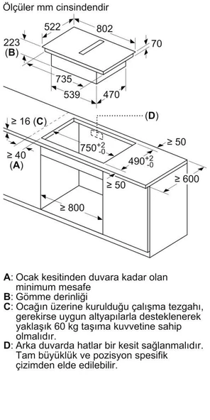 Bosch PVS811B16E Ocak İndüksiyon Davlumbaz Entegreli ürün görseli