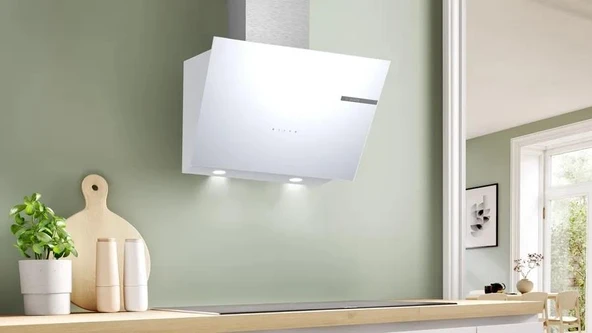 Bosch DWK66PJ20T Davlumbaz Beyaz Duvar Tipi Cam Yüzey - Resim 2