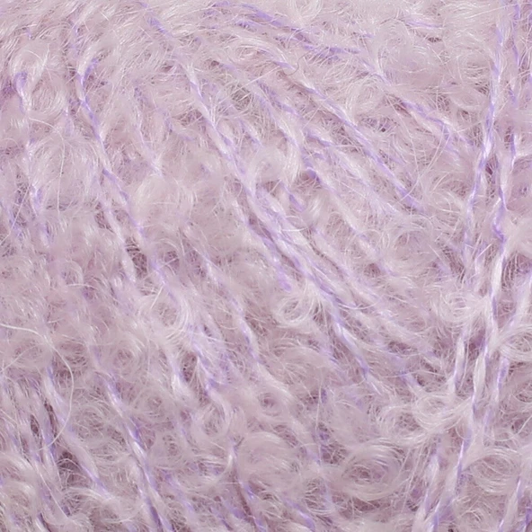 La Mia Alpaca Boucle 50 Gr Lila El Örgü İpi - L346 - 34391 - Resim 2