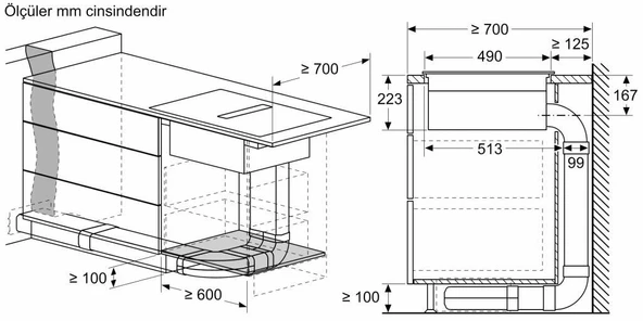 Bosch PVS811B16E Ocak İndüksiyon Davlumbaz Entegreli - Resim 9