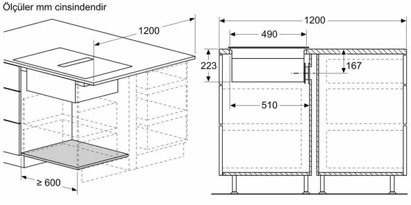 Bosch PVS811B16E Ocak İndüksiyon Davlumbaz Entegreli - Resim 10