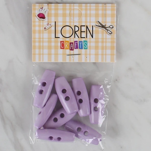 Loren Crafts lila 8 li çoban düğmesi - 60 ürün görseli