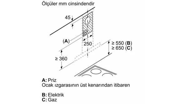 Siemens LC67BBK00T Davlumbaz Duvar Tipi Gümüş - Resim 7