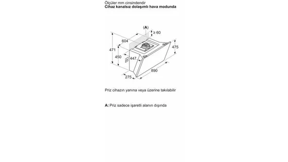 Siemens LC91KLT60 Davlumbaz Duvar Tipi Siyah Cam - Resim 9