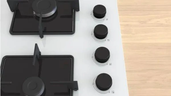 Profilo OE36K2P10D Ocak Ankastre Gazlı Sert Cam Beyaz - Resim 2